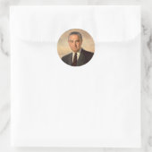 Lyndon Johnson Officieel portret Ronde Sticker (Tas)