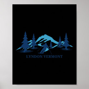 Lyndon Vermont Ski Resort Skiër Poster