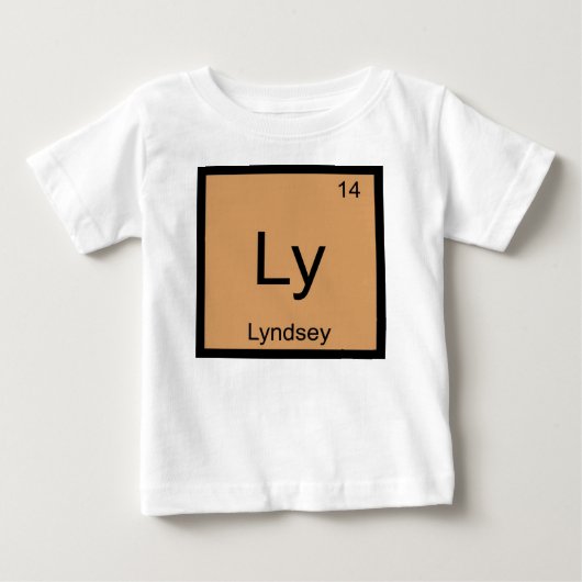 Lyndsey  Naam Chemie Element Periodiek Systeem (Voorkant)