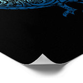 Lynesia Maori Kiwi Bird Ocean Blue New Zealand  Poster (Hoek)