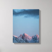 Lyngen Mountains Landcape Foto Canvas Afdruk (Voorkant)
