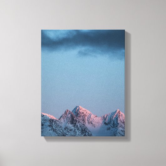 Lyngen Mountains Landcape Foto Canvas Afdruk (Voorkant)