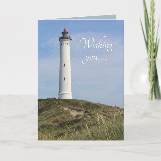 Lyngvig Fyr, Lighthouse, Ringkobing, Denemarken Kaart (Voorkant)