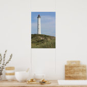 Lyngvig Fyr, Lighthouse, Ringkobing, Denemarken Poster (Keuken)