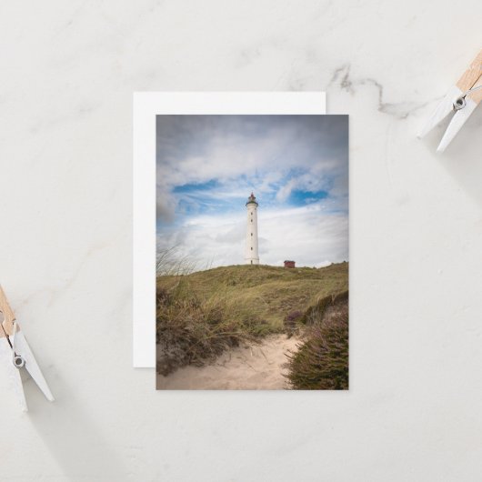 Lyngvig Lighthouse Kaart (Voorkant / Achterkant in situ)