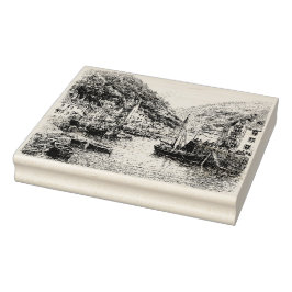 Lynmouth dorp, Devon Rubberstempel