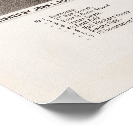  Lynn MA Map (1849) Poster (Hoek)