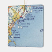 Lynn MA  Map Keramisch Ornament (Links)