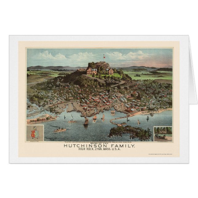 Lynn, MA Panoramic Map - 1881 (Voorkant Horizontaal)