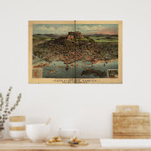 Lynn Massachusetts 1881 Antiek Panorama Poster (Keuken)