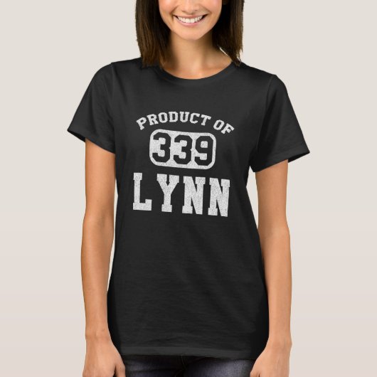 Lynn Massachusetts  Retro netnummer T-shirt (Voorkant)