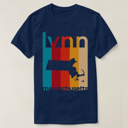 Lynn Massachusetts Retro T-shirt (Design voorkant)
