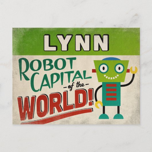 Lynn Massachusetts Robot - Funny Briefkaart (Voorkant)