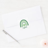 Lynn Name Clover Boho Rainbow Vierkante Sticker (Envelop)