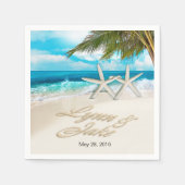 Lynn Starfish koppel VRAAG NAAR UW NAMEN IN ZAND Servet (Voorkant)