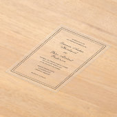 Lynnea Simple Elegant Wedding Acryl Uitnodigingen (Laagn)