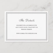 Lynnea Simple Elegant Wedding Informatiekaartje (Voorkant)