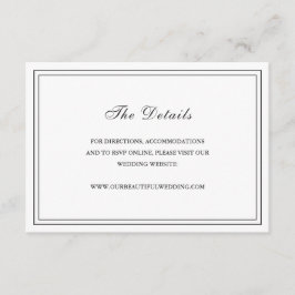 Lynnea Simple Elegant Wedding Informatiekaartje