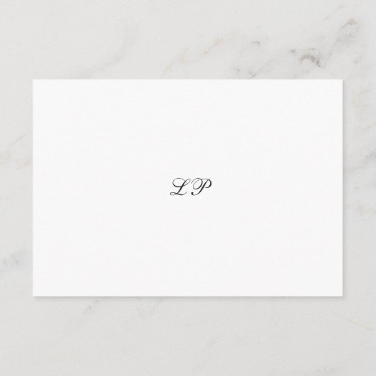 Lynnea Simple Elegant Wedding Informatiekaartje (Achterkant)