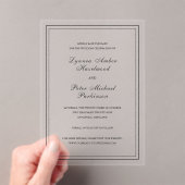 Lynnea Simple Elegant Wedding Save the Date Acryl Uitnodigingen (Insitu (Draagbaar))