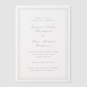 Lynnea Simple Elegant Wedding Save the Date Vellum Uitnodigingen (Voorkant)