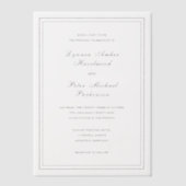 Lynnea Simple Elegant Wedding Vellum Uitnodigingen (Voorkant)