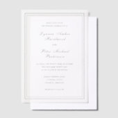 Lynnea Simple Elegant Wedding Vellum Uitnodigingen (Offset)