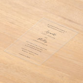 Lynnette Traditionele Elegante Huwelijk Acryl Uitnodigingen (Laagn)