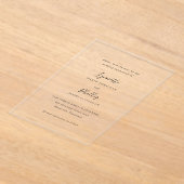 Lynnette Traditionele Elegante Huwelijk Save the D Acryl Uitnodigingen (Laagn)