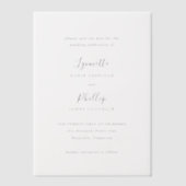 Lynnette Traditionele Elegante Huwelijk Save the D Vellum Uitnodigingen (Voorkant)