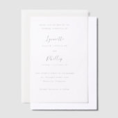 Lynnette Traditionele Elegante Huwelijk Save the D Vellum Uitnodigingen (Offset)