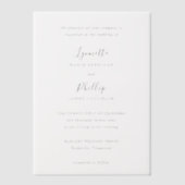 Lynnette Traditionele Elegante Huwelijk Vellum Uitnodigingen (Voorkant)