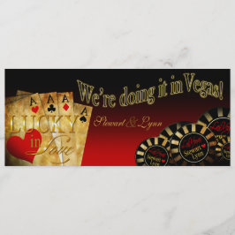 Lynn's METALLIC ICE Las Vegas Deluxe Bruiloft Kaart
