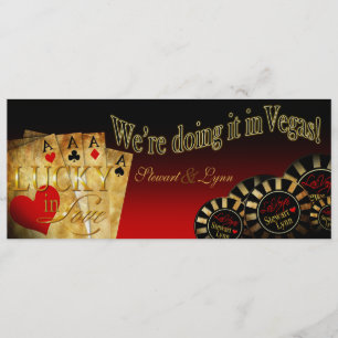 Lynn's METALLIC ICE Las Vegas Deluxe Bruiloft Kaart