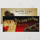 Lynn's METALLIC ICE Las Vegas Deluxe Trouwfeest Kaart (Voorkant / Achterkant)