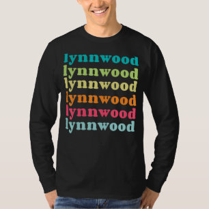 Lynnwood Washington WA Colorful Repetable Text T-shirt