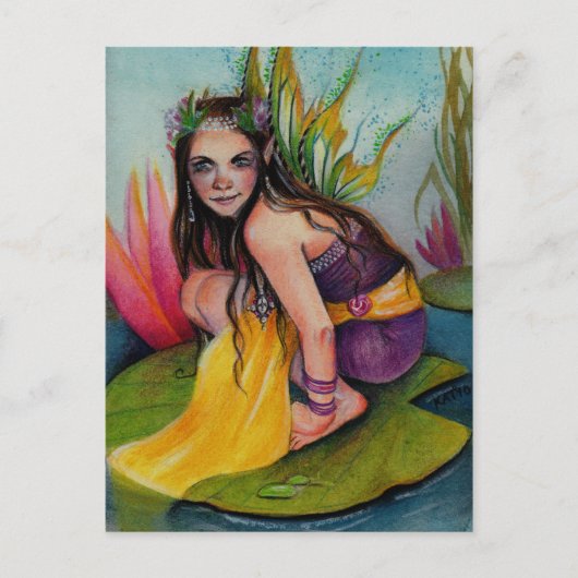 Lynsye Faerie w Locket Briefkaart (Voorkant)