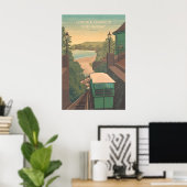 Lynton en Lynmouth Cliff Railway Reisposter Poster (Thuiskantoor)
