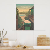 Lynton en Lynmouth Cliff Railway Reisposter Poster (Keuken)