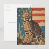 Lynx Amerikaanse vlag Briefkaart (Voorkant / Achterkant)
