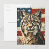 Lynx Amerikaanse vlag  Briefkaart (Voorkant / Achterkant)