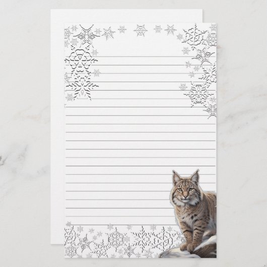 Lynx bekleed briefpapier (Voorkant / Achterkant)