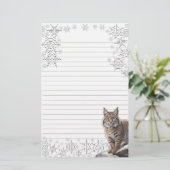 Lynx bekleed briefpapier (Staand voorkant)