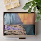 Lynx bij zonsopgang bij waterval tissuepapier (Geschenk)