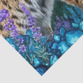 Lynx bij zonsopgang bij waterval tissuepapier (Detail)