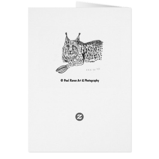 Lynx Birthday Kaart (Achterkant)