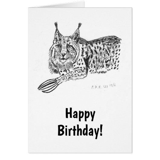 Lynx Birthday Kaart (Voorkant)