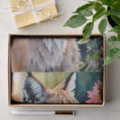 Lynx Bloemen Waterverf Kunst Tissuepapier (Geschenk)