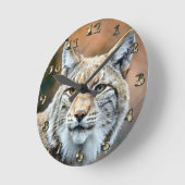 Lynx Bobcat Wildlife Predator Cat Ronde Klok (Hoek)
