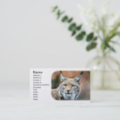Lynx Bobcat Wildlife Predator Cat Visitekaartje (Staand voorkant)